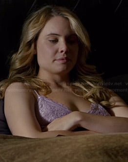 Camille's purple lace bra on The Originals
