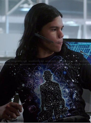 Cisco's space graphic tee on The Flash