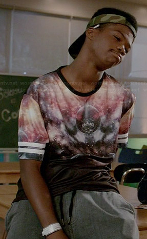 Dash's black galaxy tee on Red Band Society