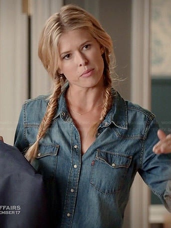 Dennah's denim shirt on Marry Me