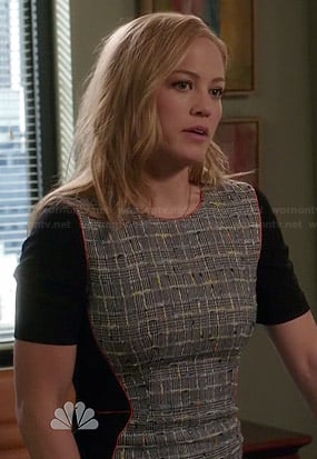 Julia's tweed front dress on Parenthood