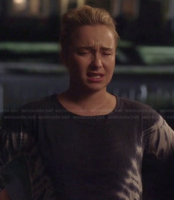 Juliette's blue tie dyed tee on Nashville