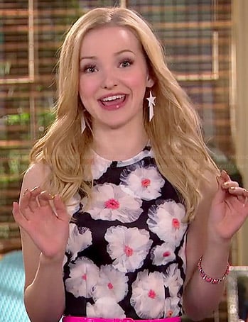 Liv's black floral top on Liv and Maddie