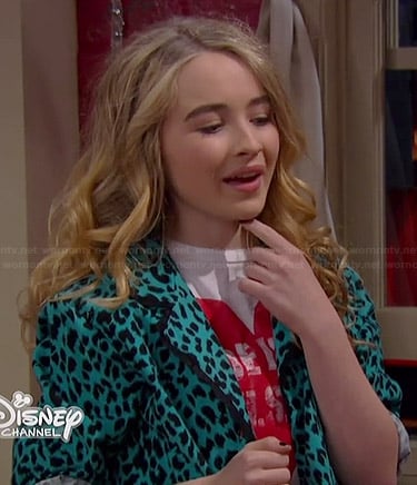 Maya's blue leopard print pajamas on Girl Meets World