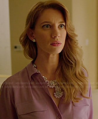 Petra's purple pocket blouse on Jane the Virgin