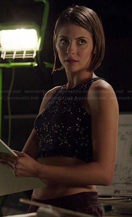Thea's star printed crop top on Arrow