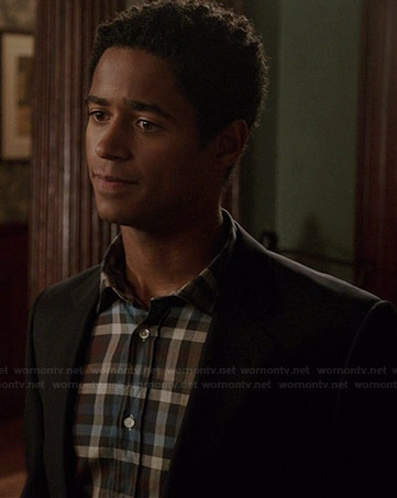 Wes's brown and blue checked shirt on How to Get Away with Murder
