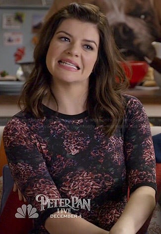 Annie's floral fitted dress on Marry Me