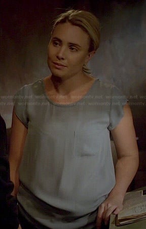 Camille's light blue top on The Originals