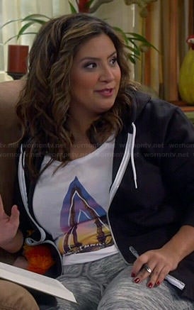 Cristela's triangle Paris graphic tee on Cristela