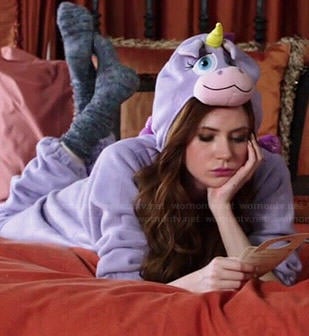 Eliza's unicorn onesie on Selfie