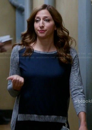 Gina's grey sweater with blue front panel on Brooklyn Nine-Nine