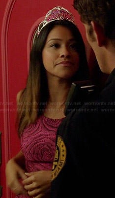 Jane's pink rose birthday dress on Jane the Virgin