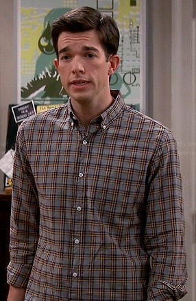 John's grey and yellow checked shirt on Mulaney