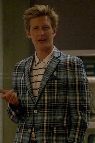 Nolan's blue plaid jacket on Revenge