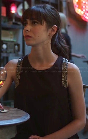 Zelda's embellished sleeveless top on A to Z