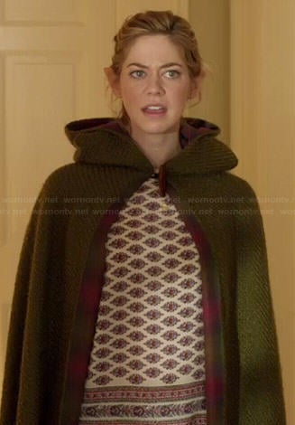 Dana's border printed top on Manhattan Love Story