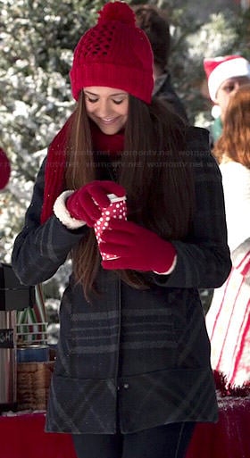 Elena's plaid coat on The Vampire Diaries