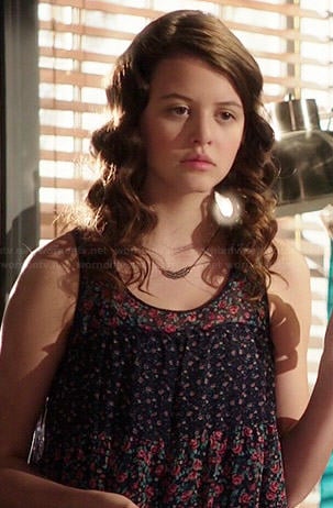Frankie's mixed floral print dress on Degrassi