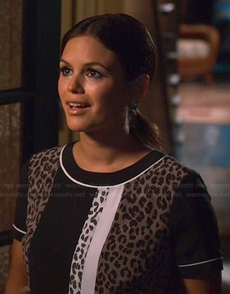 Zoe's leopard and colorblock print dress on Hart of Dixie