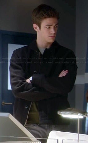 Barry's navy wool jacket on The Flash
