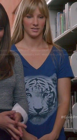Brittany's blue tiger face tee on Glee