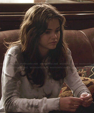 Callie's tie dyed zip-back sweatshirt on The Fosters