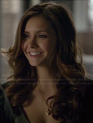 Elena's gold pendant necklace on The Vampire Diaries