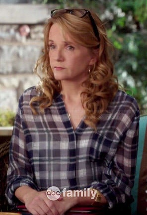 Kathryn's plaid blouse on Switched at Birth
