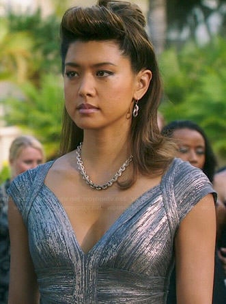 Kono's silver bandage gown on Hawaii Five-0