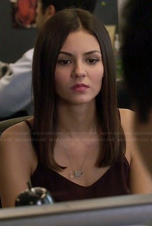 Lindy's burgundy cami on Eye Candy