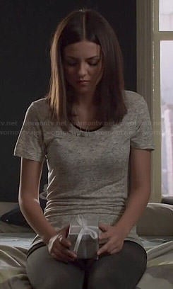 Lindy's grey tee with black trim on Eye Candy