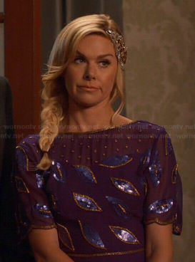 Shelby's purple sequinned dress on Hart of Dixie