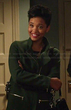 Sofia's green coat on Eye Candy