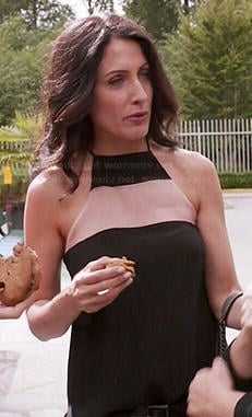 Abby's black mesh panel top on Girlfriends Guide to Divorce