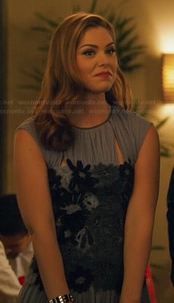 AnnaBeth's purple dress with black lace middle on Hart of Dixie