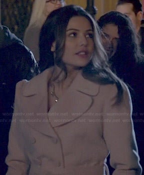Davina's pink coat on The Originals