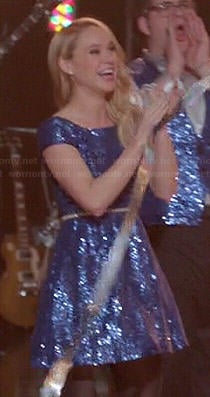 Kitty's (and others) blue sequin dress on Glee