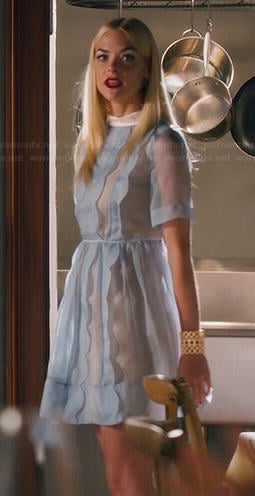 Lemon's sheer blue scalloped dress on Hart of Dixie