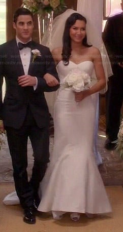 Santana's wedding dress on Glee