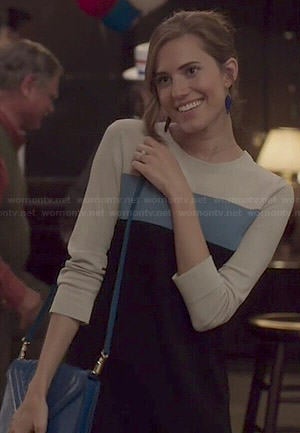 Marnie's black and blue colorblock sweater dress on Girls