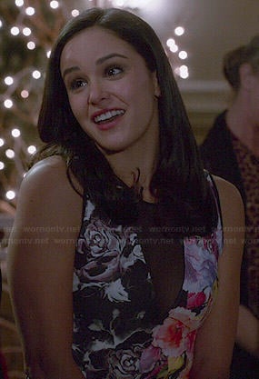 Amy's floral mesh panel dress on Brooklyn Nine-Nine