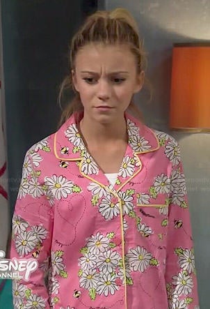 Avery's pink floral pajamas on Dog with a Blog