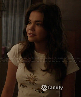 Callie's eyes and sun graphic tee on The Fosters