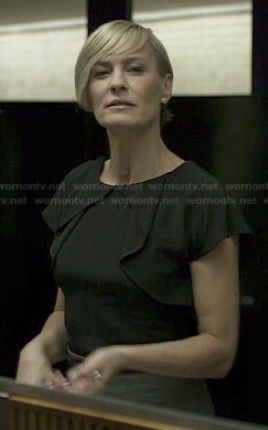 Claire's black overlay blouse on House of Cards