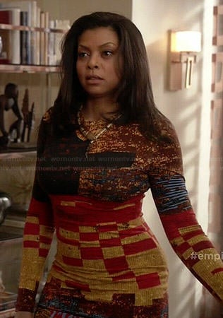 Cookie's mixed print long sleeve dress on Empire