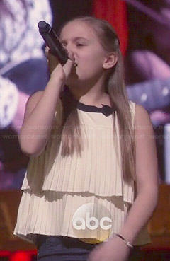Daphne's white pleated top on Nashville