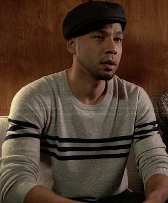 Jamal's grey striped sweater on Empire
