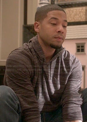 Jamal's grey textured print hoodie on Empire