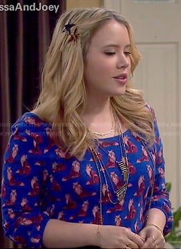 Lennox's fox print top on Melissa and Joey